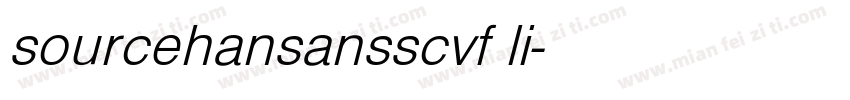sourcehansansscvf li字体转换